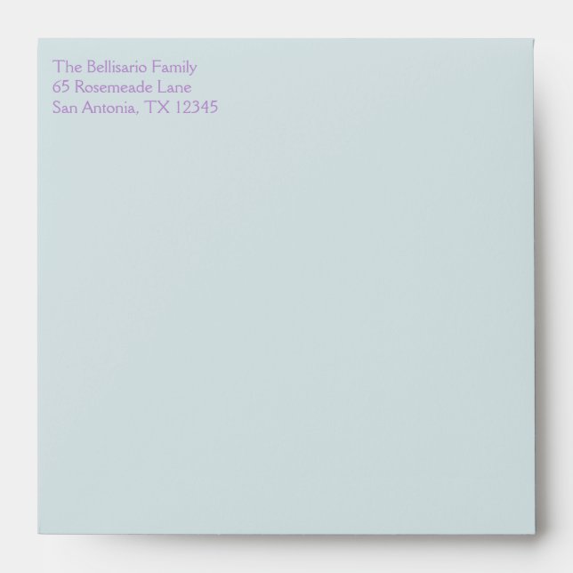 Pastel Circles Envelope for 5.25" Sq. Size (Front)