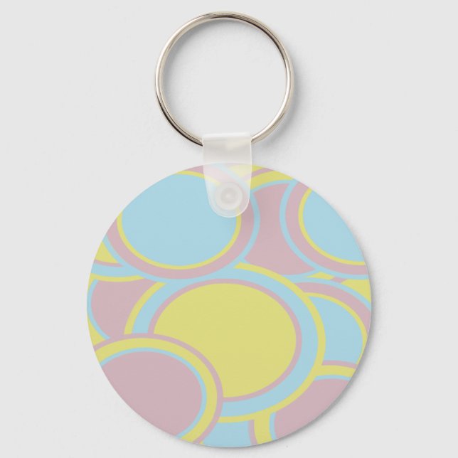 Pastel Circles Key Ring (Front)