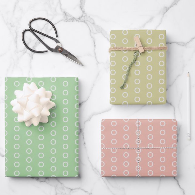 Pastel Circles on  Wrapping Paper Sheet (Front)