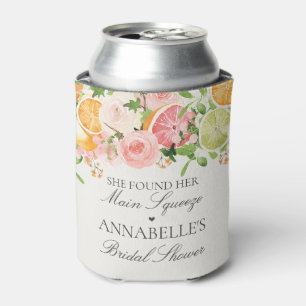Pastel Citrus Main Squeeze Bridal Shower Favour Can Cooler