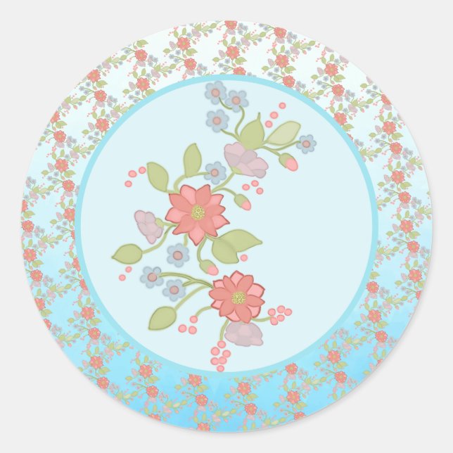 pastel classic round sticker (Front)