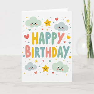 Pastel Cloud Birthday Card