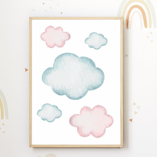 Pastel Cloud Nursery Poster Kids Room Decor (Creator Uploaded)