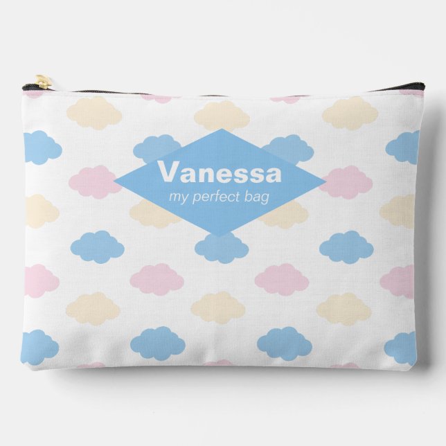 Pastel clouds. accessory pouch (Front)