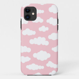 Pastel Clouds Asthetic White And Pink Art Case-Mate iPhone Case