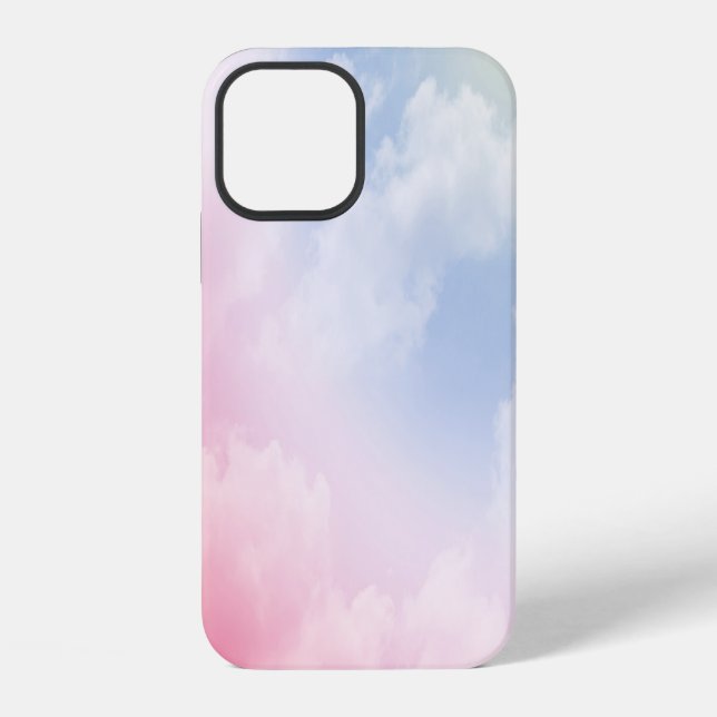 Pastel Clouds: Serene Background Pattern iPhone Case (Back)
