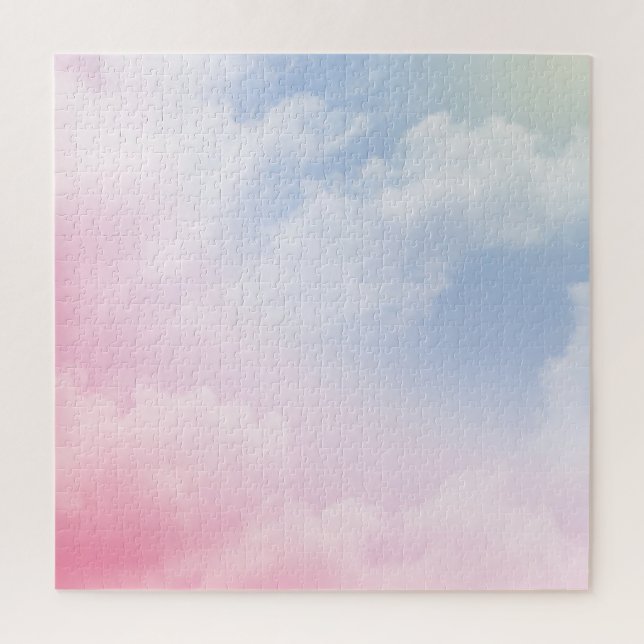 Pastel Clouds: Serene Background Pattern Jigsaw Puzzle (Vertical)