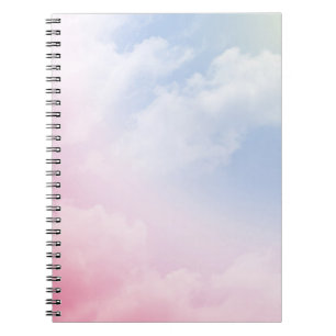 Pastel Clouds: Serene Background Pattern Notebook