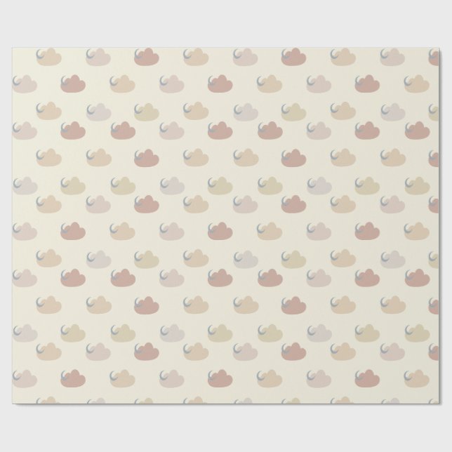 Pastel Clouds Wrapping Paper (Flat)