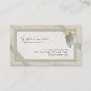 Pastel Collage Wedding Planner business card