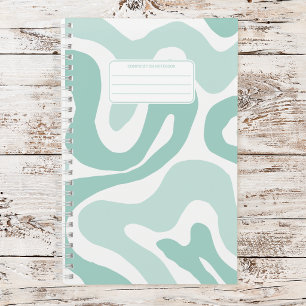 Pastel Color Abstract Pattern Wavy Notebook