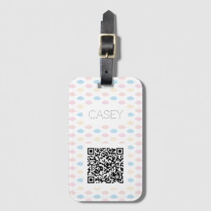 Pastel Color Clouds Pink Blue Yellow Modern. Luggage Tag