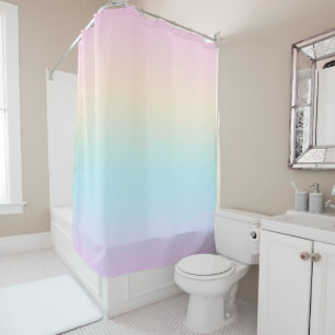 Pastel color gradient shower curtain