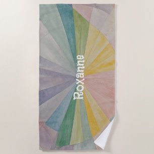 Pastel Color Wheel Odyssey Personalised Beach Towel