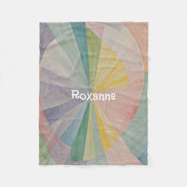 Pastel Color Wheel Odyssey Personalized Fleece Blanket (Front)