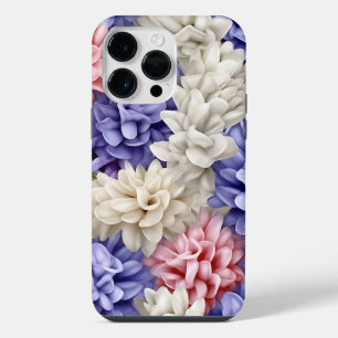 PASTEL COLORED 3-D LOOK HYACYNTH FLOWERS iPhone 14 PRO MAX CASE