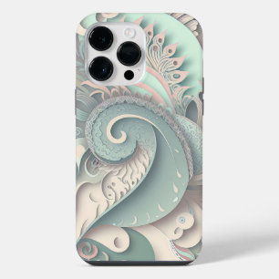 PASTEL COLORED EMBOSSED LOOK ORNAMENTATION iPhone 14 PRO MAX CASE