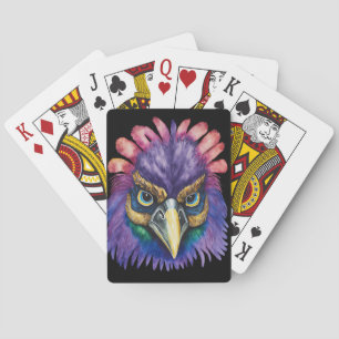 PASTEL COLORED MARDI GRAS BIRD PLAYING CARDS