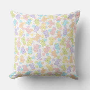 PASTEL COLORED TEDDY BEARS CUSHION