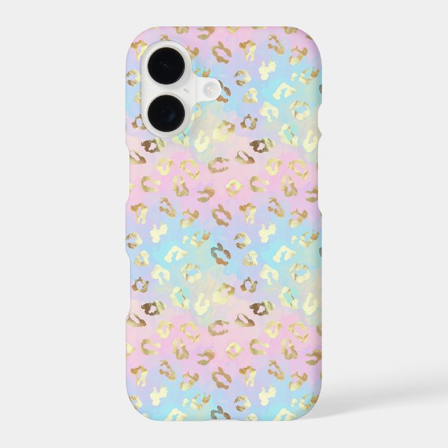 Pastel Colors Leopard Skin Bandana iPhone Case (Back)