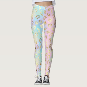 Pastel Colors Leopard Skin Bandana Leggings
