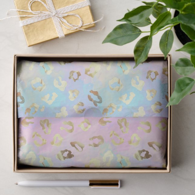 Pastel Colors Leopard Skin Bandana Tissue Paper (Gift)