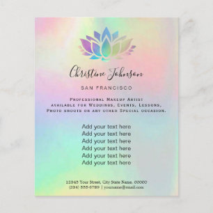 pastel colors lotus flower logo flyer