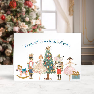 Pastel Colors Nutcracker Theme Christmas Card