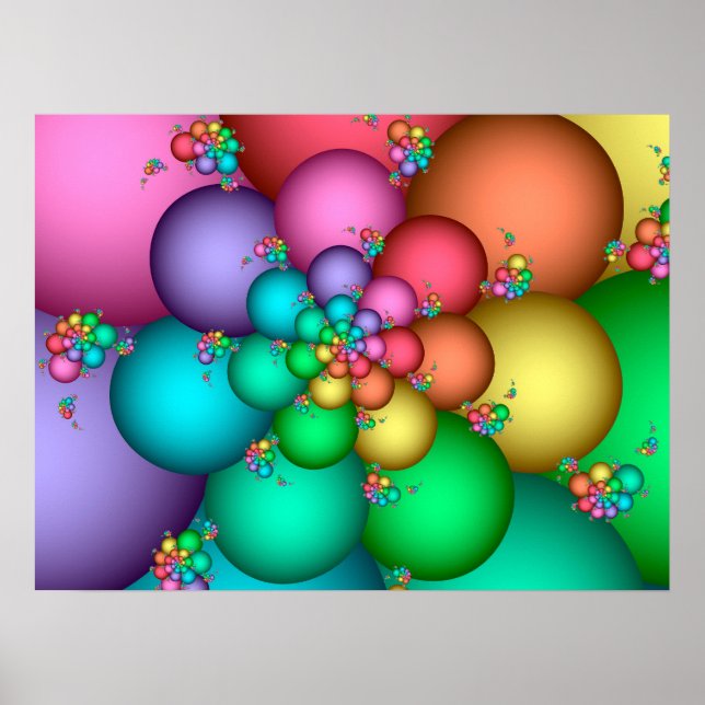 Pastel Colors Spiral Poster (Front)