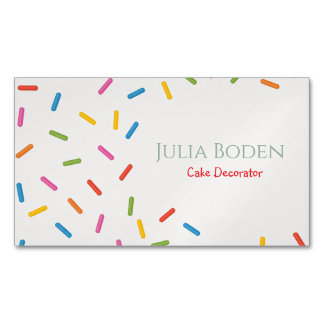 Pastel Colors Sprinkles Magnetic Business Card