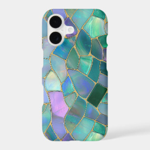 Pastel colors stained glass mosaic pattern