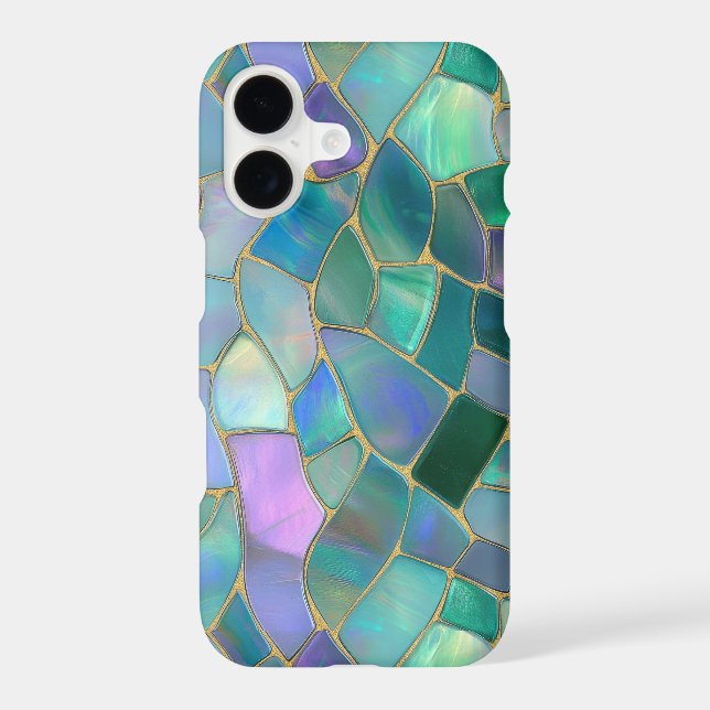 Pastel colors stained glass mosaic pattern (Back)