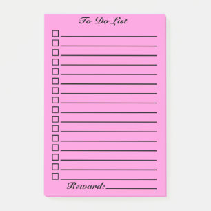 Pastel Colors To Do List Bright Pink Post-it Notes