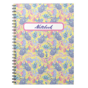Pastel Colour Birds and Flowers Notebook