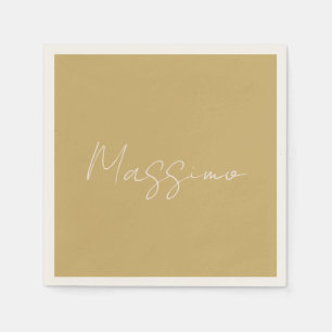 Pastel Colour Calligraphy Elegant Plain Name Napkin