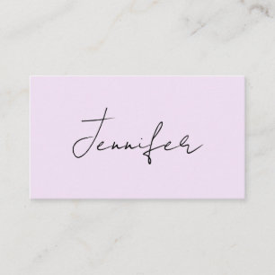 Pastel Colour Calligraphy Elegant Plain Simple Nam Enclosure Card