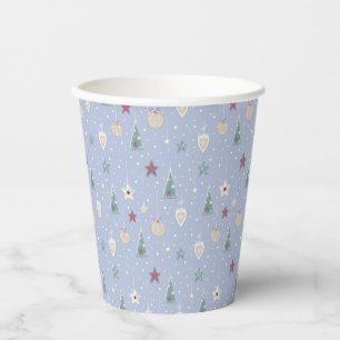 Pastel Colour Christmas Tree Star and Heart Paper Cups
