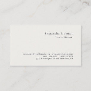 Pastel Colour Classical Plain Minimalist Business Card