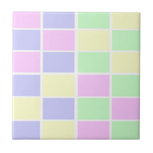 Pastel colour cubes tile