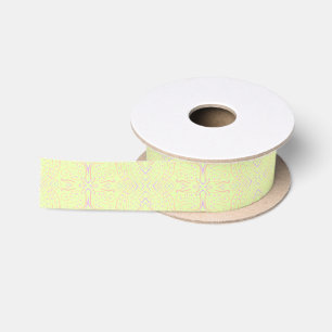 Pastel Colour Dots And Tapered Lines Pattern Art Satin Ribbon