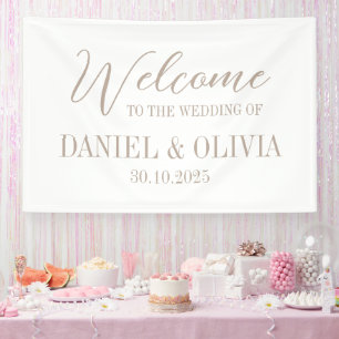 Pastel Colour Floral Wedding  Seating Charts Banner