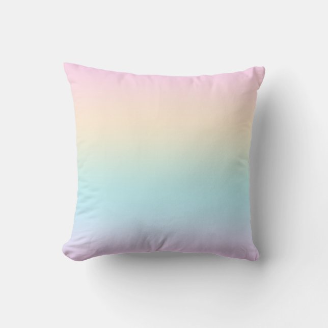 Pastel colour gradient cushion (Front)