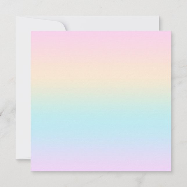 Pastel colour gradient holiday card (Front)