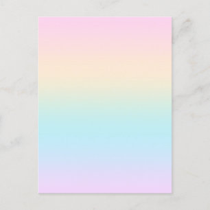 Pastel colour gradient holiday postcard