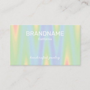 Pastel Colour Gradient Ombre Chevron Logo Template Business Card