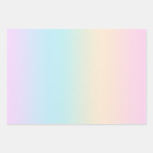 Pastel colour gradient wrapping paper sheet