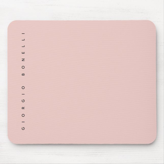 Pastel Colour Minimalist Personal Modern Own Name Mouse Pad (Front)