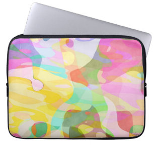 Pastel Colour Pieces Abstract Art Design Laptop Sleeve