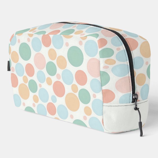 Pastel Colour Polka Dots Dopp Kit (Right Corner)