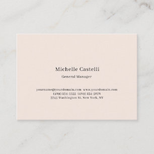 Pastel Colour Professional Unique Classical Simple Business Card